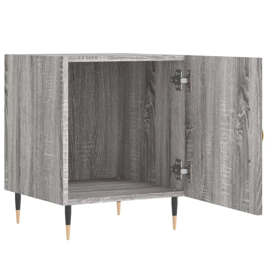 Table de chevet sonoma gris 40x40x50 cm bois d'ingénierie - 3