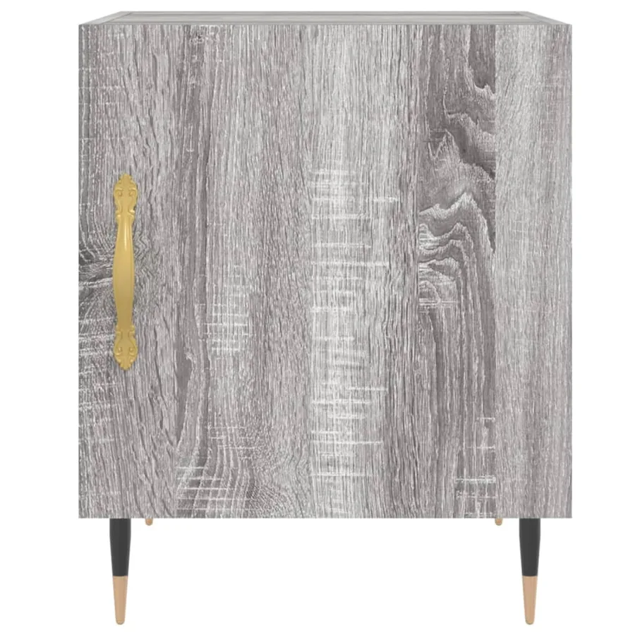 Table de chevet sonoma gris 40x40x50 cm bois d'ingénierie - 4