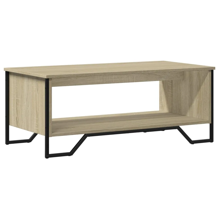 Table basse chêne sonoma 100x51x40 cm bois d'ingénierie - 2