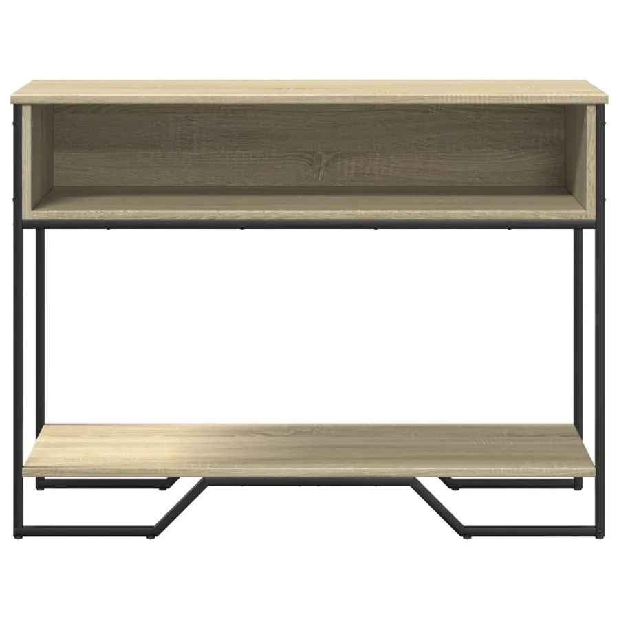Table console chêne sonoma 100x35x74,5 cm bois d'ingénierie - 4