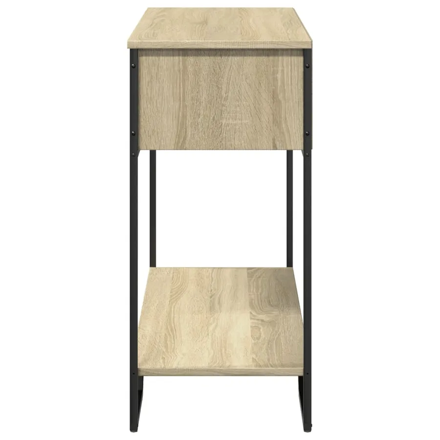 Table console chêne sonoma 100x35x74,5 cm bois d'ingénierie - 5
