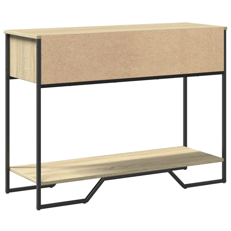 Table console chêne sonoma 100x35x74,5 cm bois d'ingénierie - 6