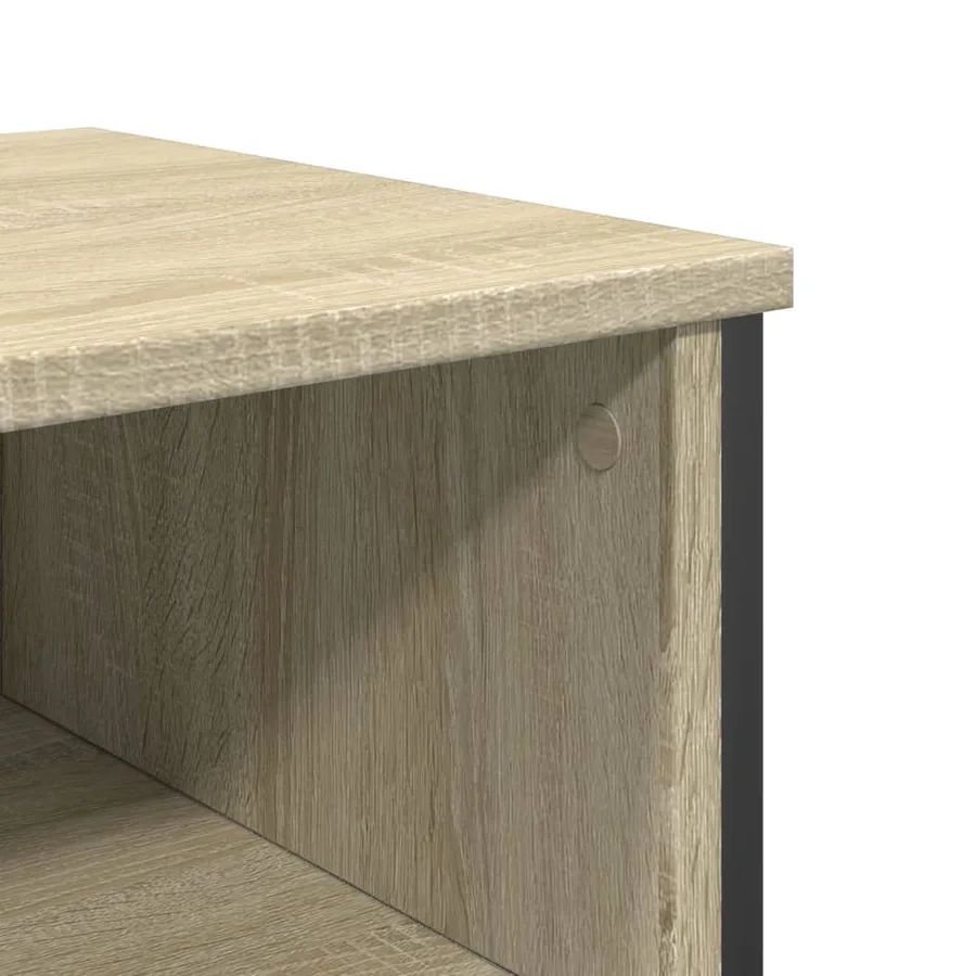 Table console chêne sonoma 100x35x74,5 cm bois d'ingénierie - 7