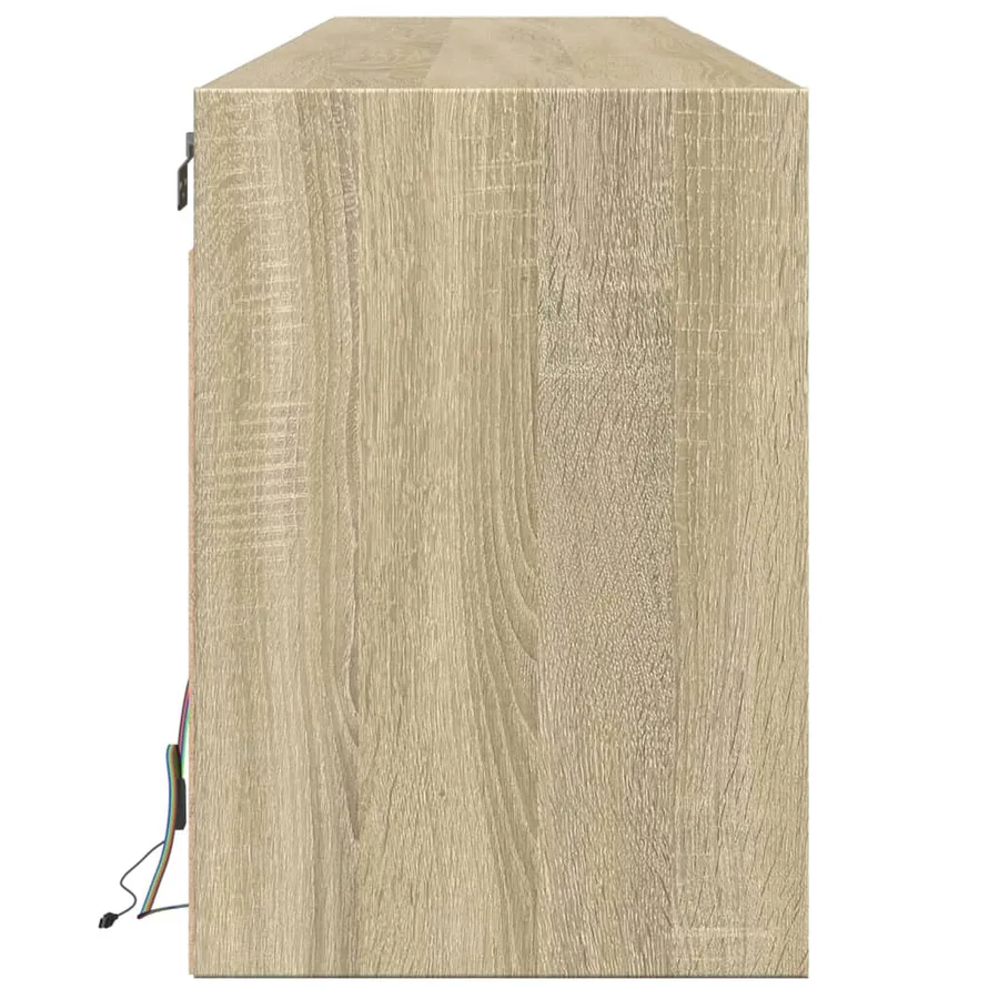 Meuble TV mural avec LED chêne sonoma 180x31x45 cm - 7