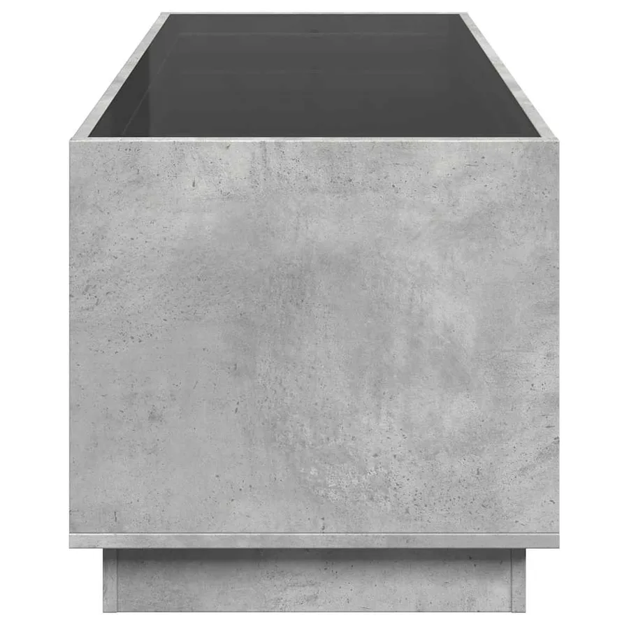 Table basse avec LED infini gris béton 90x50x50 cm - 7