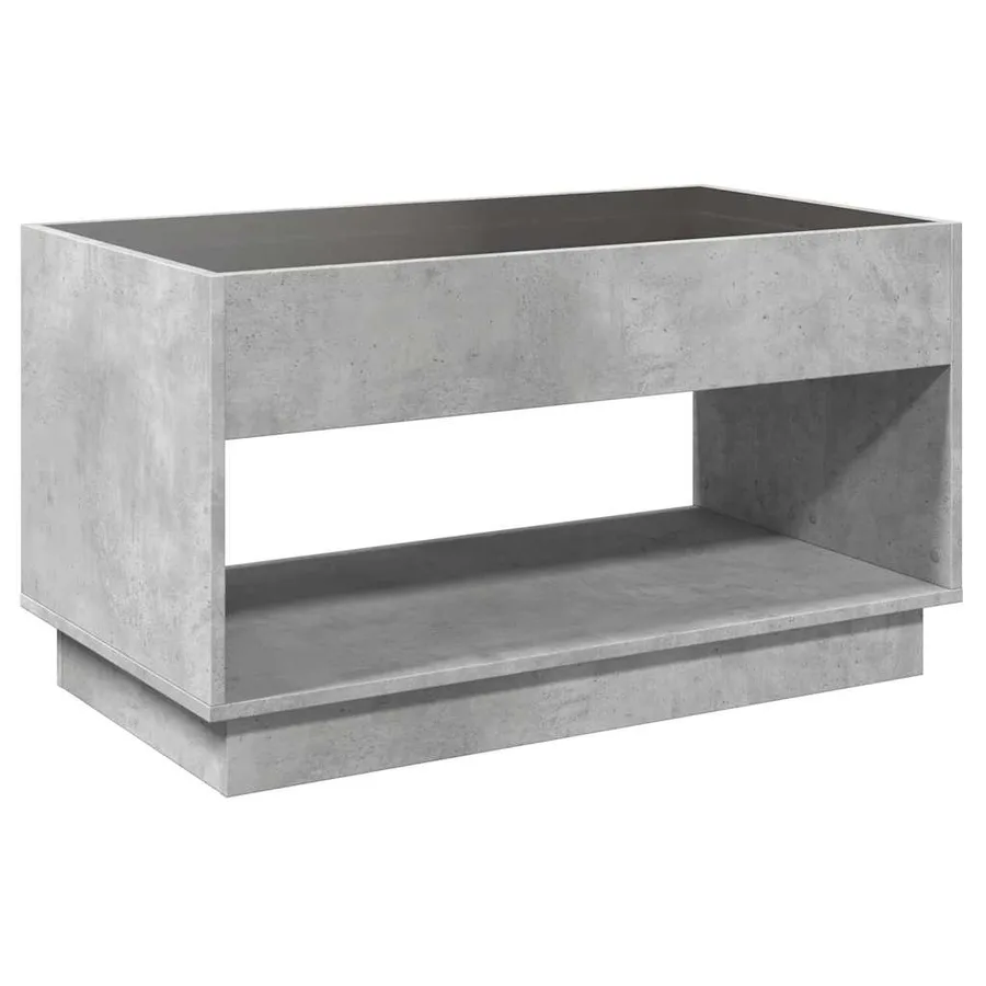 Table basse avec LED infini gris béton 90x50x50 cm - 8