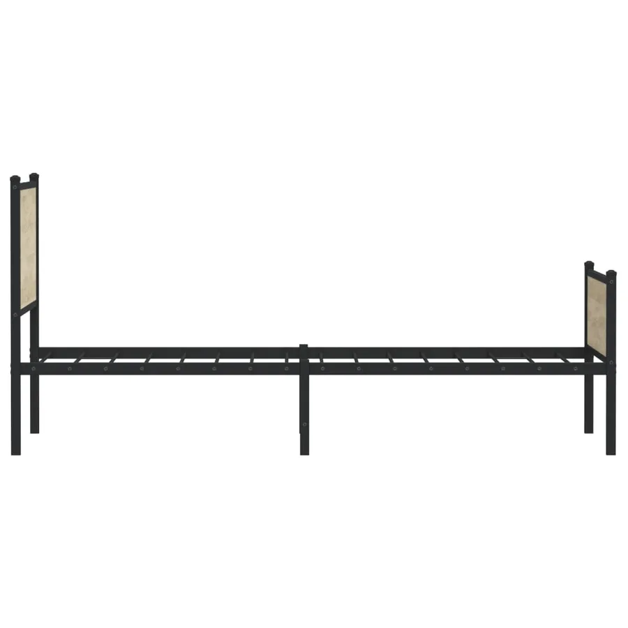 Cadre de lit en métal sans matelas chêne sonoma 107x203 cm - 6