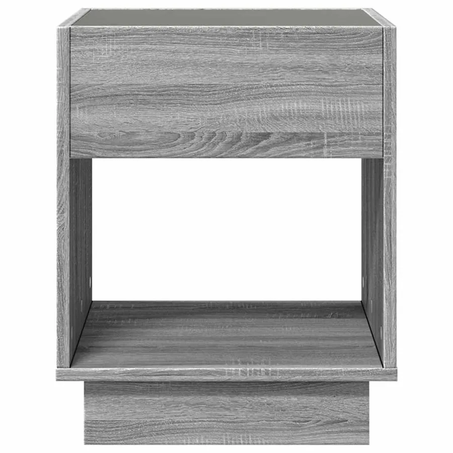 Table basse avec LED infini sonoma gris 40x40x50 cm - 6