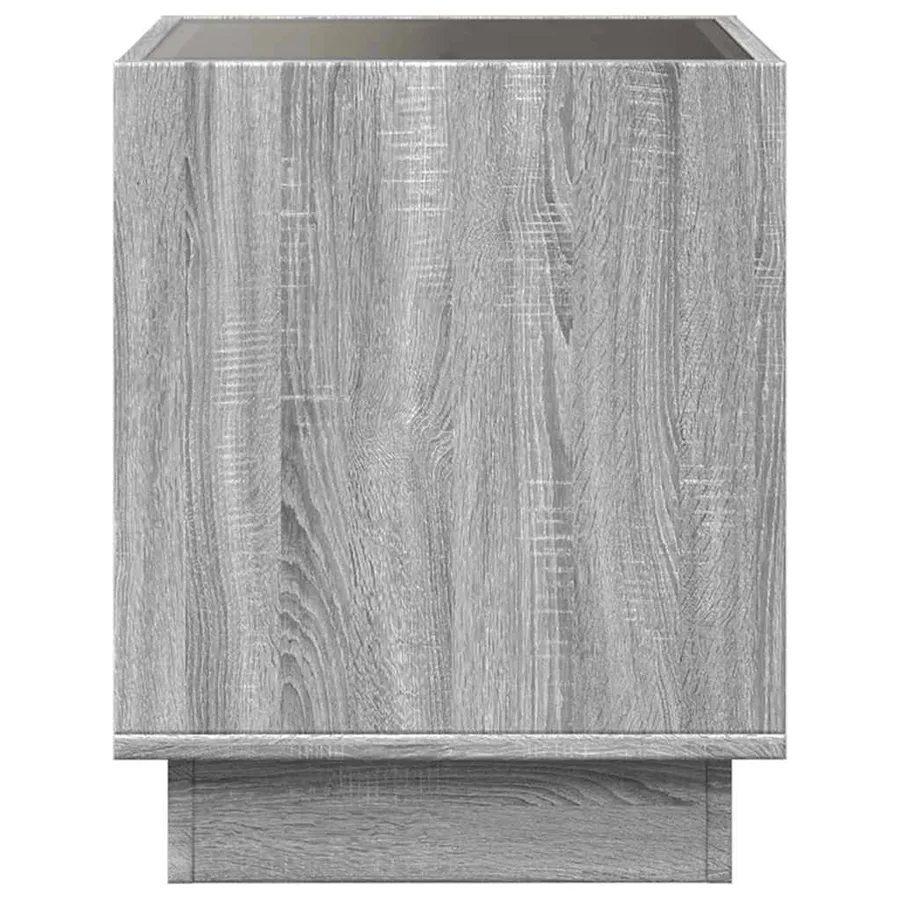 Table basse avec LED infini sonoma gris 40x40x50 cm - 7