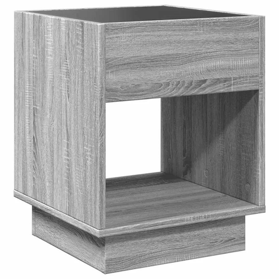 Table basse avec LED infini sonoma gris 40x40x50 cm - 8