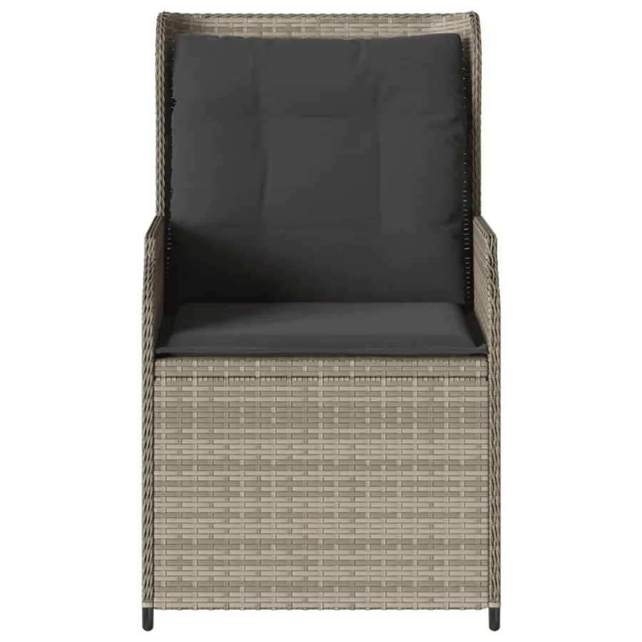 Chaises inclinables jardin lot de 2 et coussins résine tressée - 5