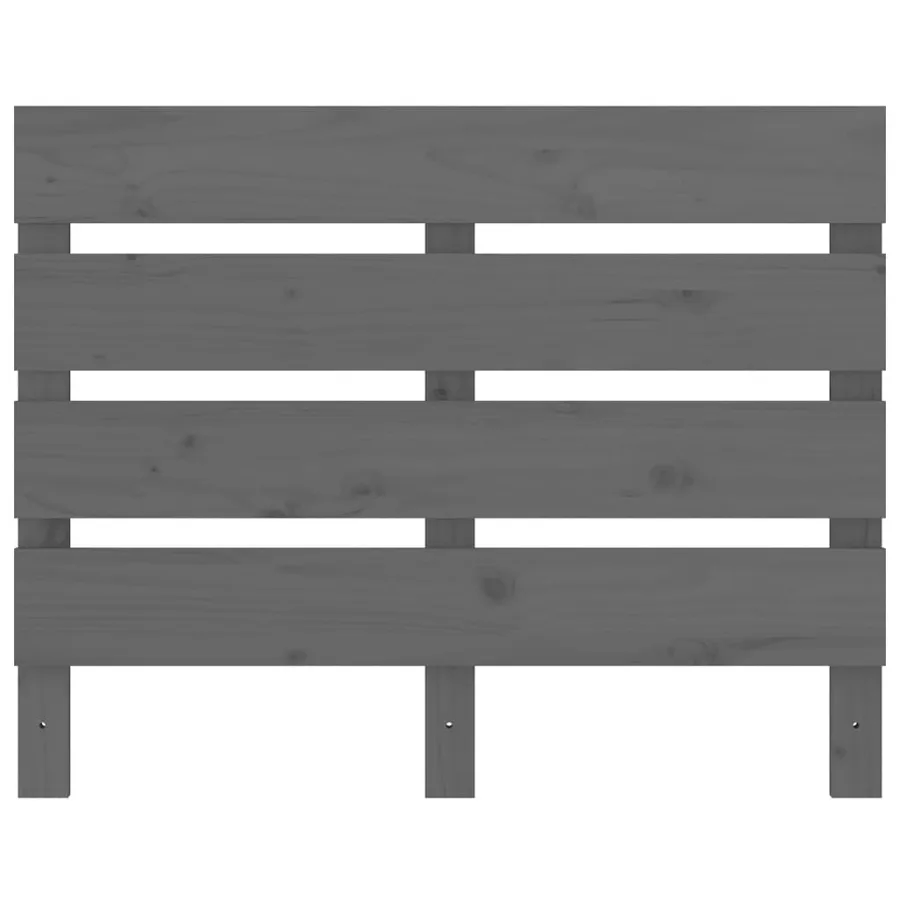 Tête de lit Gris 100x3x80 cm Bois massif de pin - 4