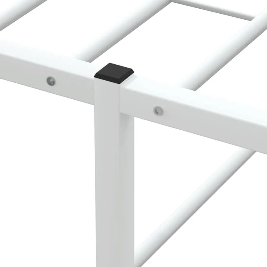 Cadre de lit sans matelas blanc 160x200 cm métal - 7