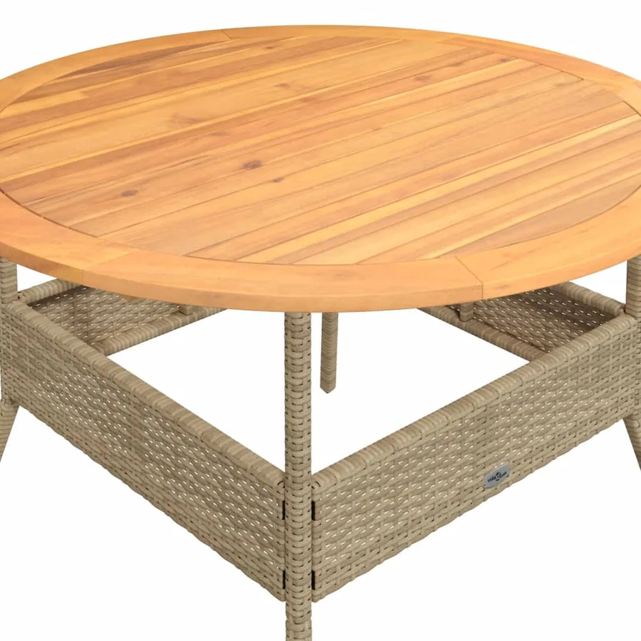 Salon de jardin avec coussins 2 pcs beige résine tressée - 5