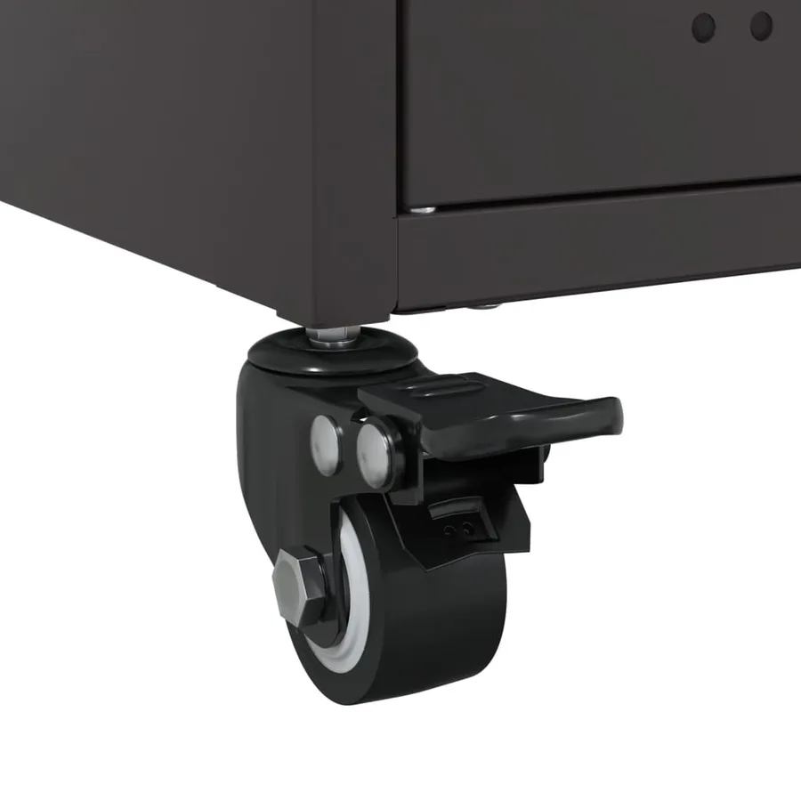 Meuble TV noir 100,5x39x43,5 cm acier - 11