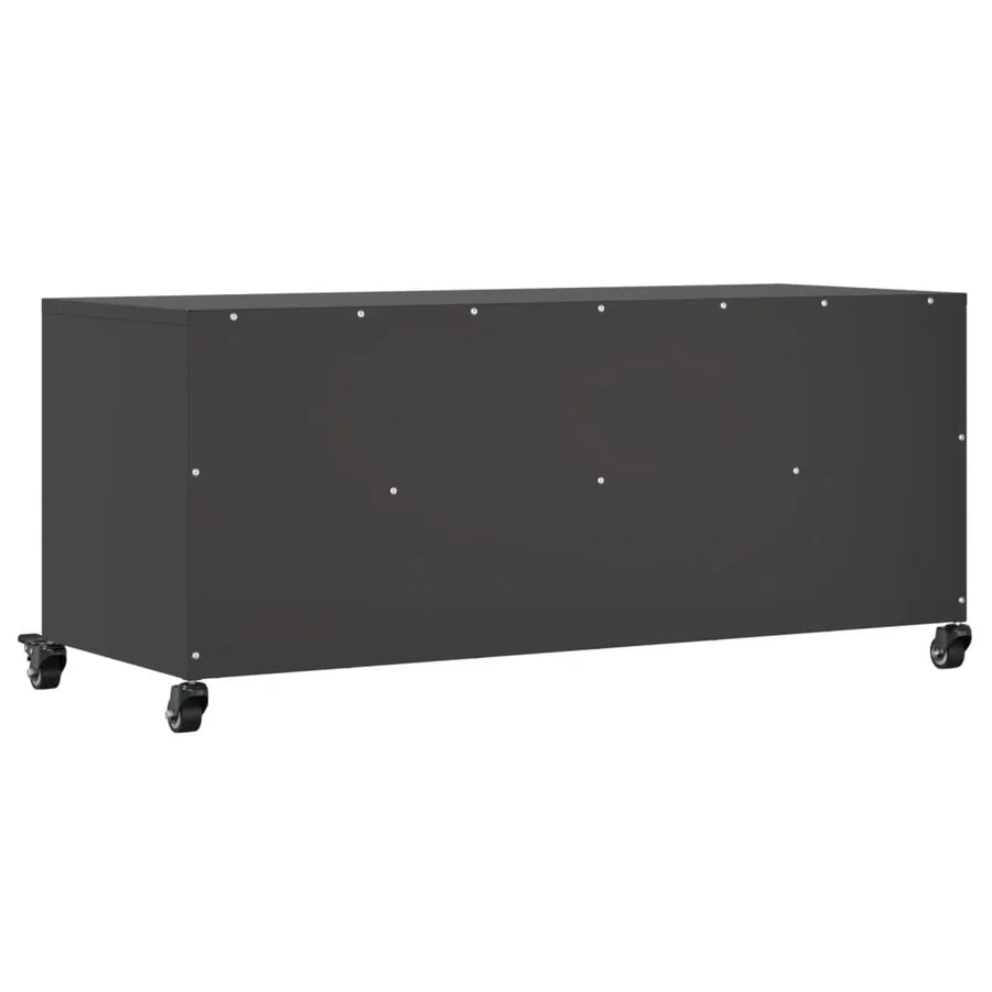 Meuble TV noir 100,5x39x43,5 cm acier - 8