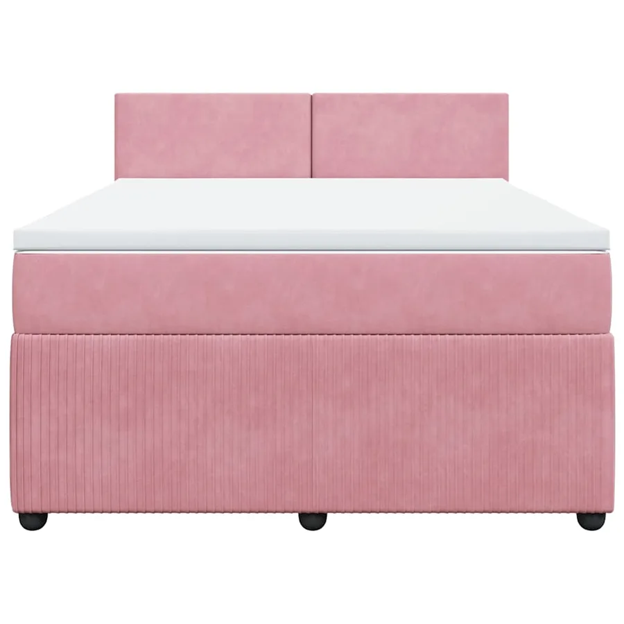 Sommier à lattes de lit avec matelas Rose 140x200 cm Velours - 6
