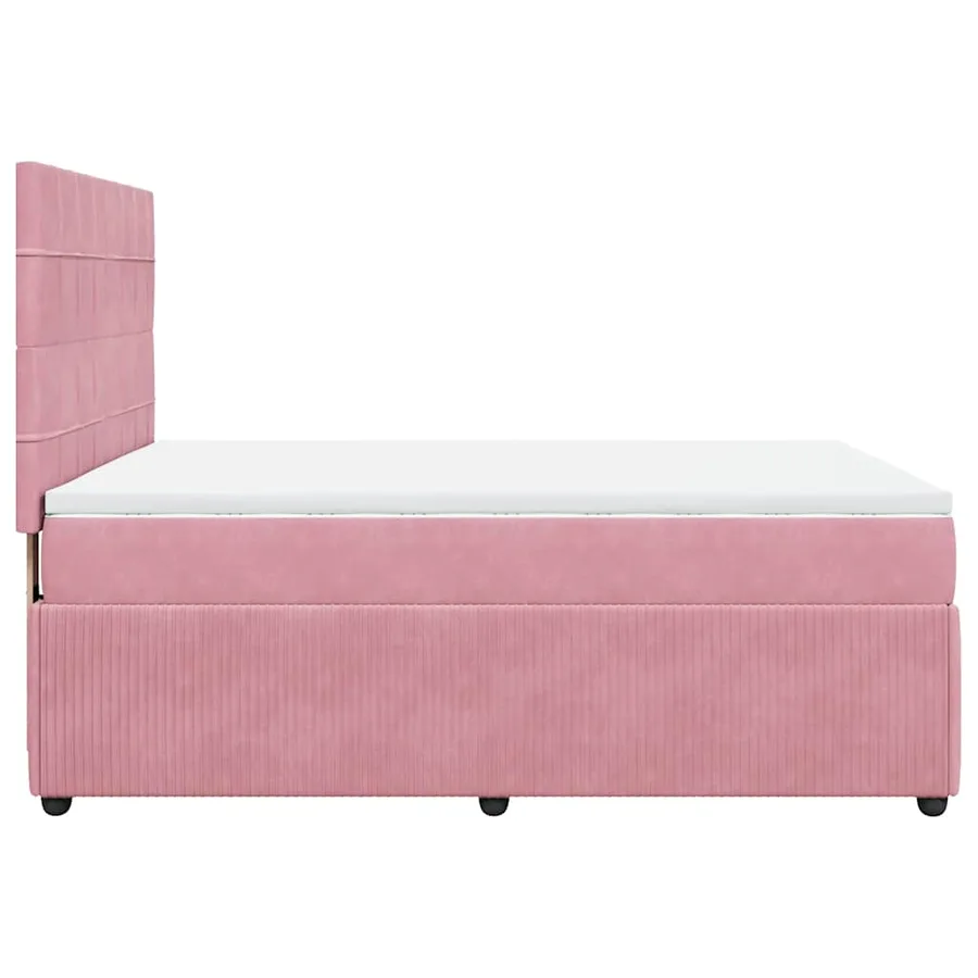Sommier à lattes de lit avec matelas Rose 140x200 cm Velours - 5