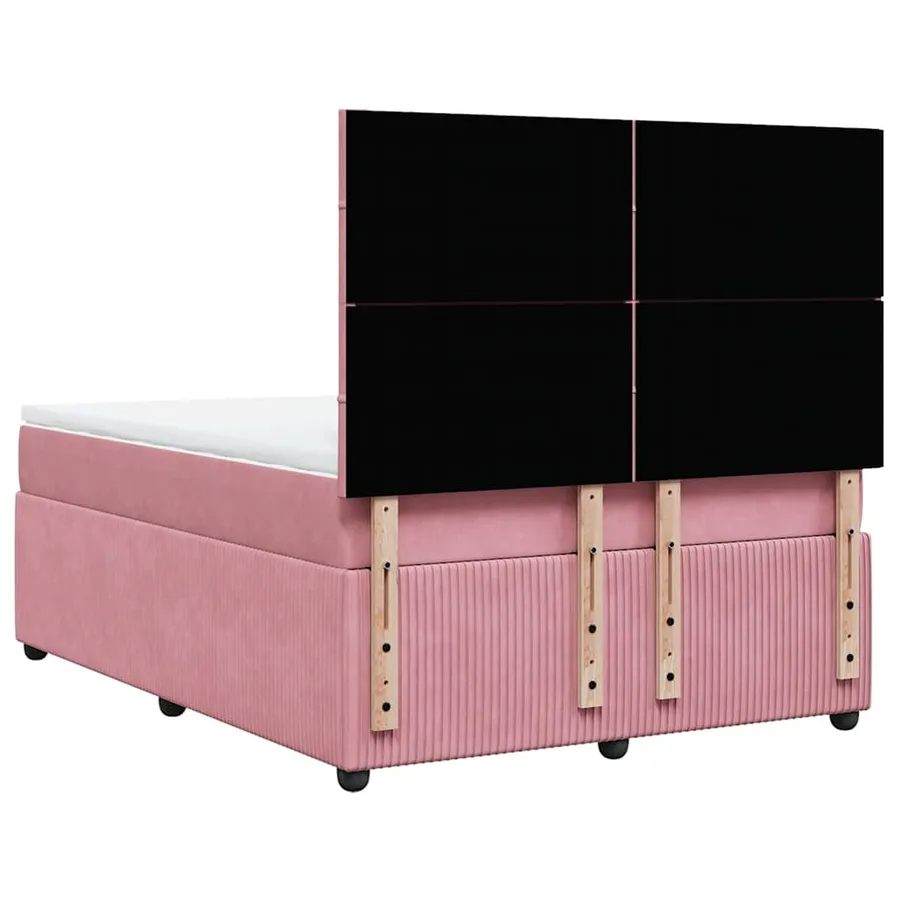 Sommier à lattes de lit avec matelas Rose 140x200 cm Velours - 6