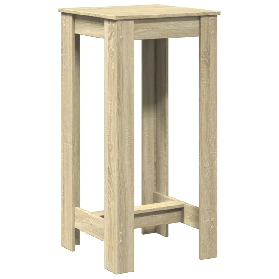 Table de bar chêne sonoma 51x50x103,5 cm bois d'ingénierie - 5