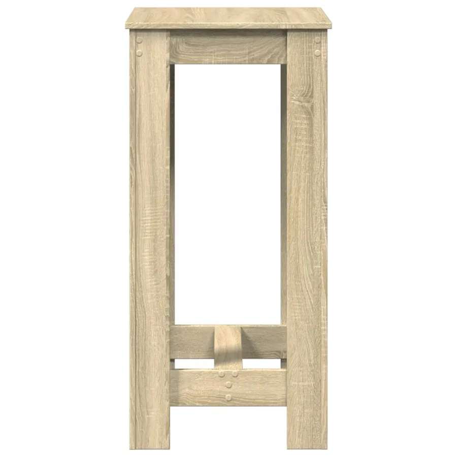 Table de bar chêne sonoma 51x50x103,5 cm bois d'ingénierie - 6