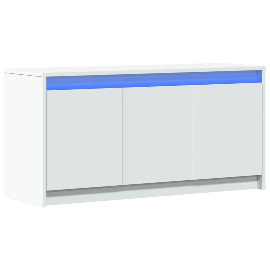 Meuble TV avec LED blanc 100x34x50 cm bois d'ingénierie - 3