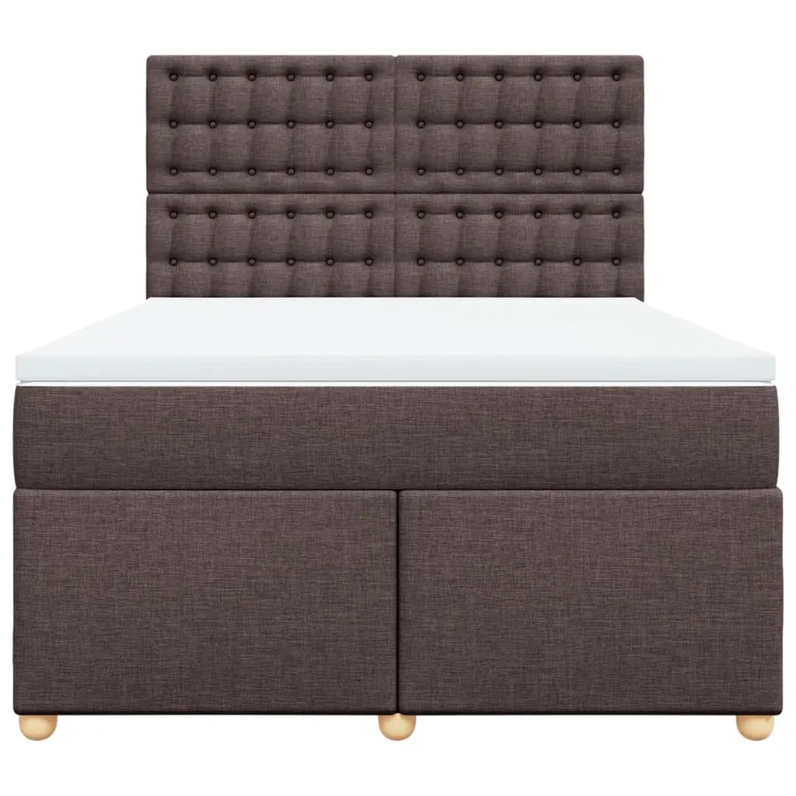 Sommier à lattes de lit avec matelas Marron foncé 140x200 cm - 6
