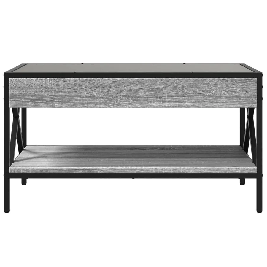 Table basse avec LED infini sonoma gris 70x50x38 cm - 6