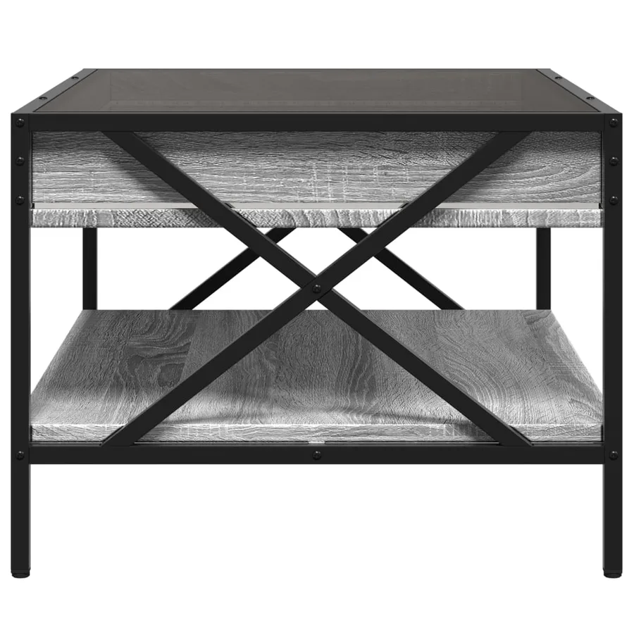Table basse avec LED infini sonoma gris 70x50x38 cm - 7