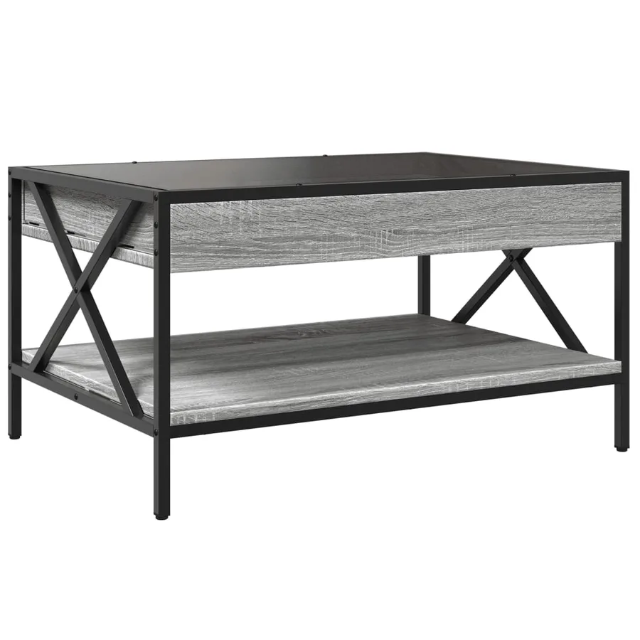 Table basse avec LED infini sonoma gris 70x50x38 cm - 8