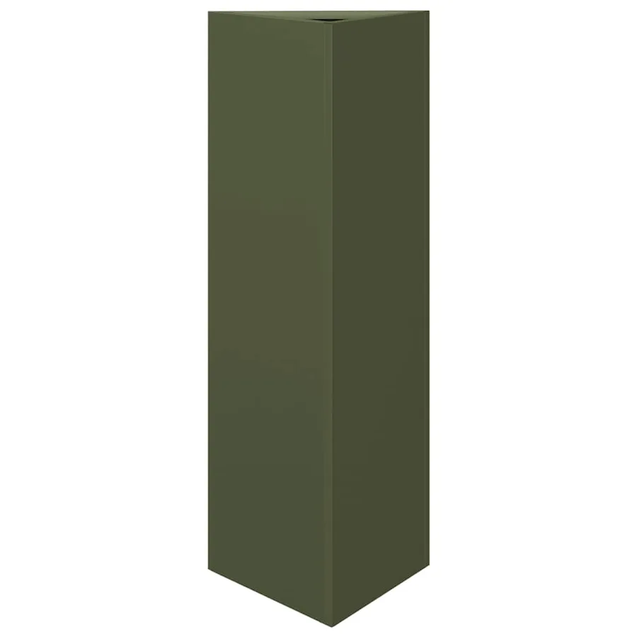 Jardinières 2 pcs vert olive triangulaire 30x26x75 cm acier - 5