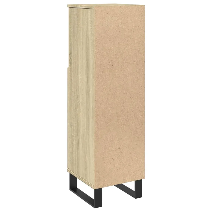 Armoire salle de bain chêne sonoma 30x30x100 cm - 6