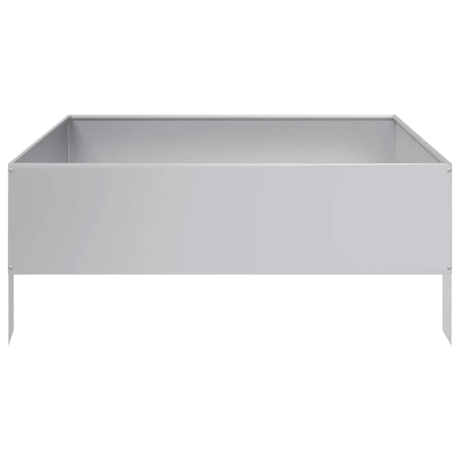 Lit surélevé de jardin 100x100x41 cm acier inoxydable - 4