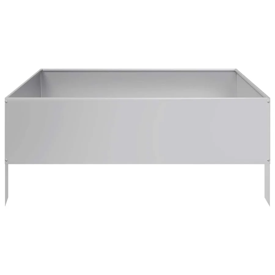 Lit surélevé de jardin 100x100x41 cm acier inoxydable - 5