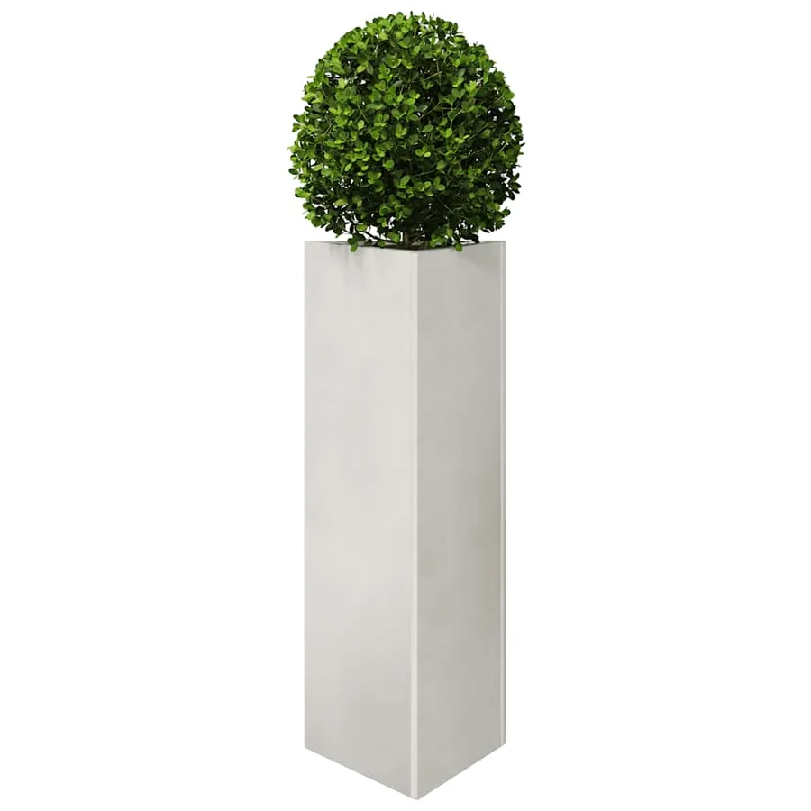 Jardinières 2 pcs triangulaire 30x26x75 cm acier inoxydable - 4