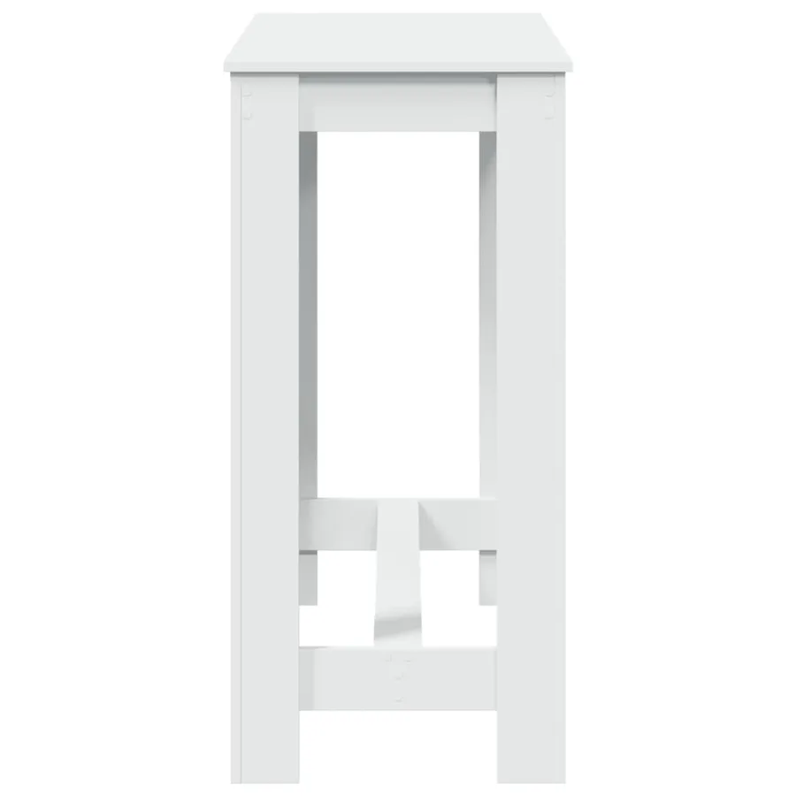 Table de bar blanc 102x50x103,5 cm bois d'ingénierie - 6