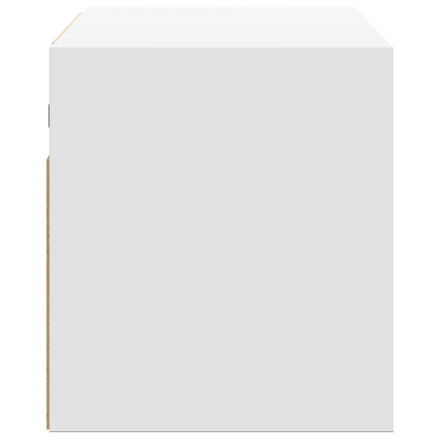 Meuble TV mural avec lumières LED blanc 80x31x35 cm - 7