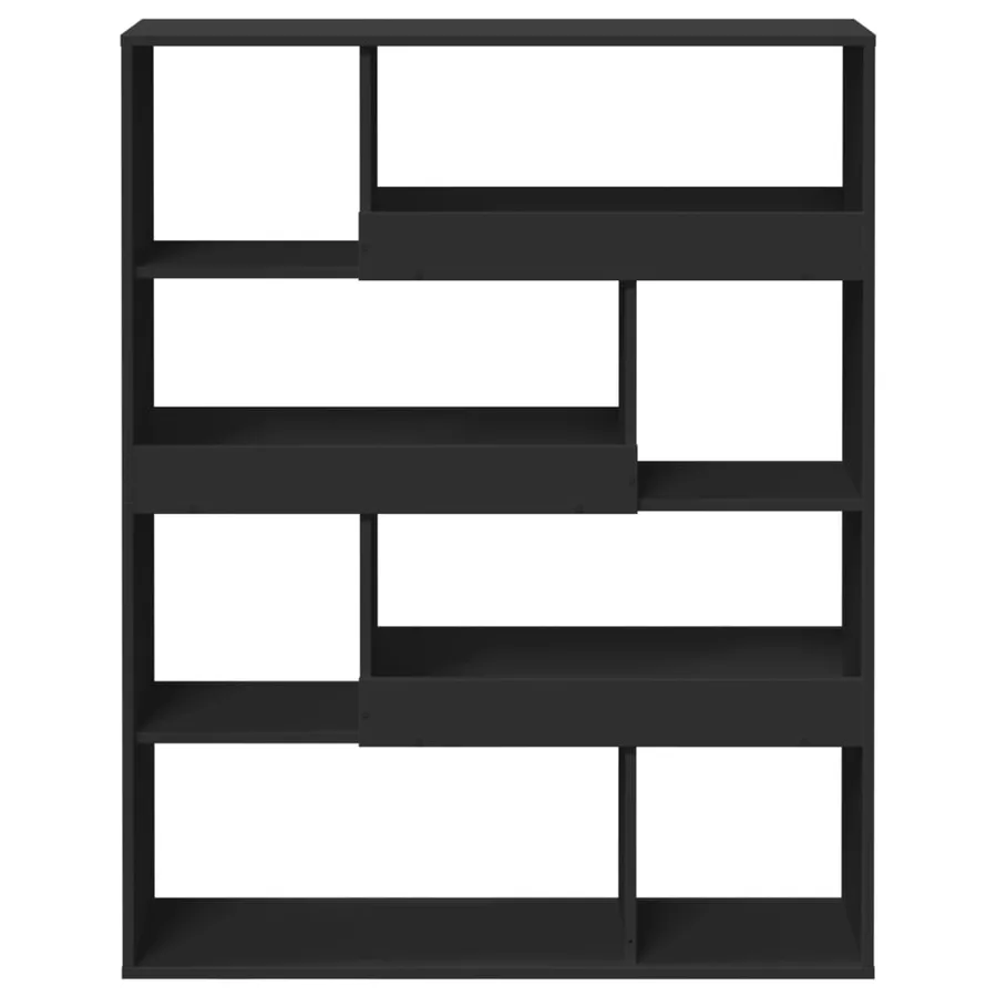 Bibliothèque noir 100x33x125,5 cm bois d'ingénierie - 4