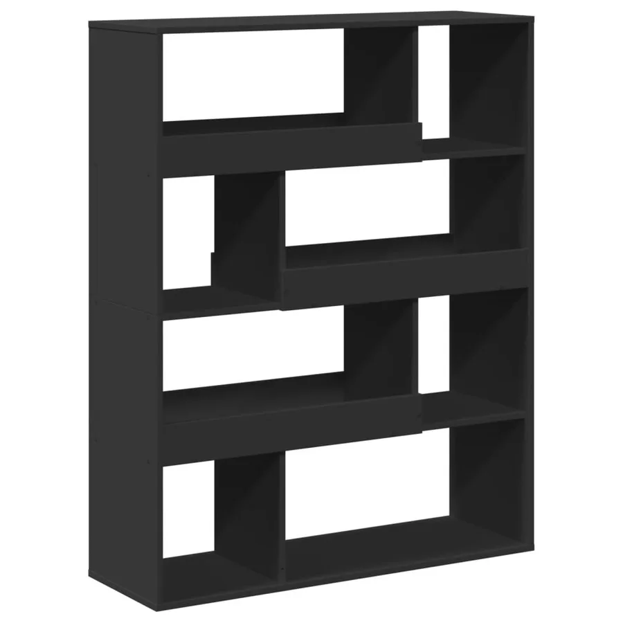 Bibliothèque noir 100x33x125,5 cm bois d'ingénierie - 6