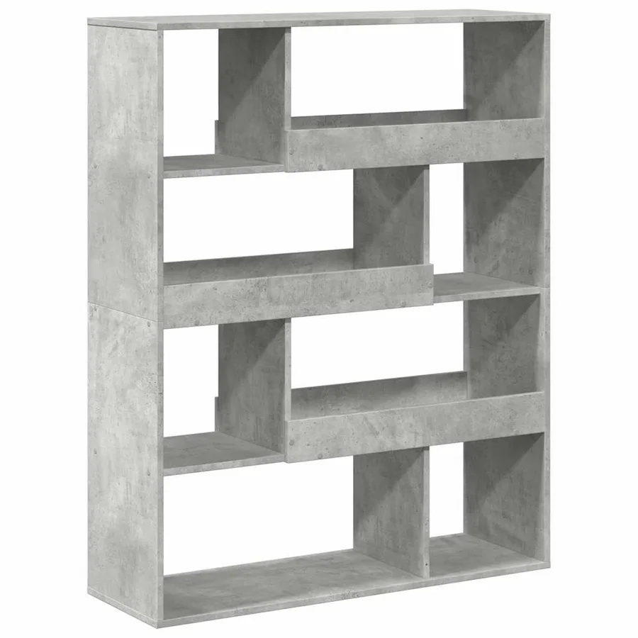 Bibliothèque gris béton 100x33x125,5 cm bois d'ingénierie - 2