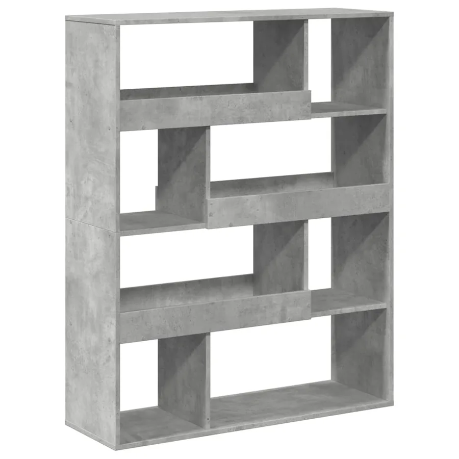 Bibliothèque gris béton 100x33x125,5 cm bois d'ingénierie - 6
