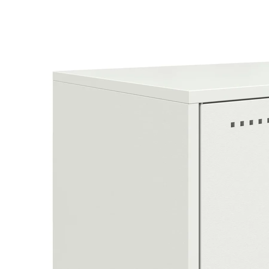 Meuble TV blanc 100,5x39x43,5 cm acier - 10