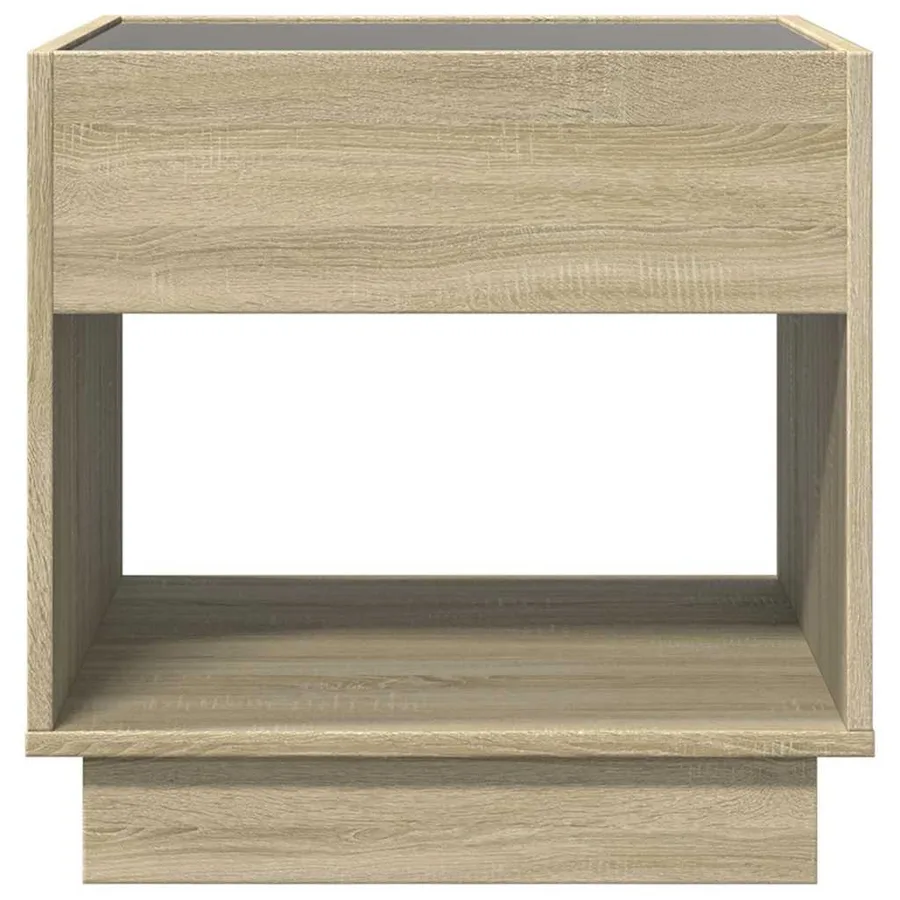 Table de chevet avec LED infini chêne sonoma 50x50x50 cm - 6