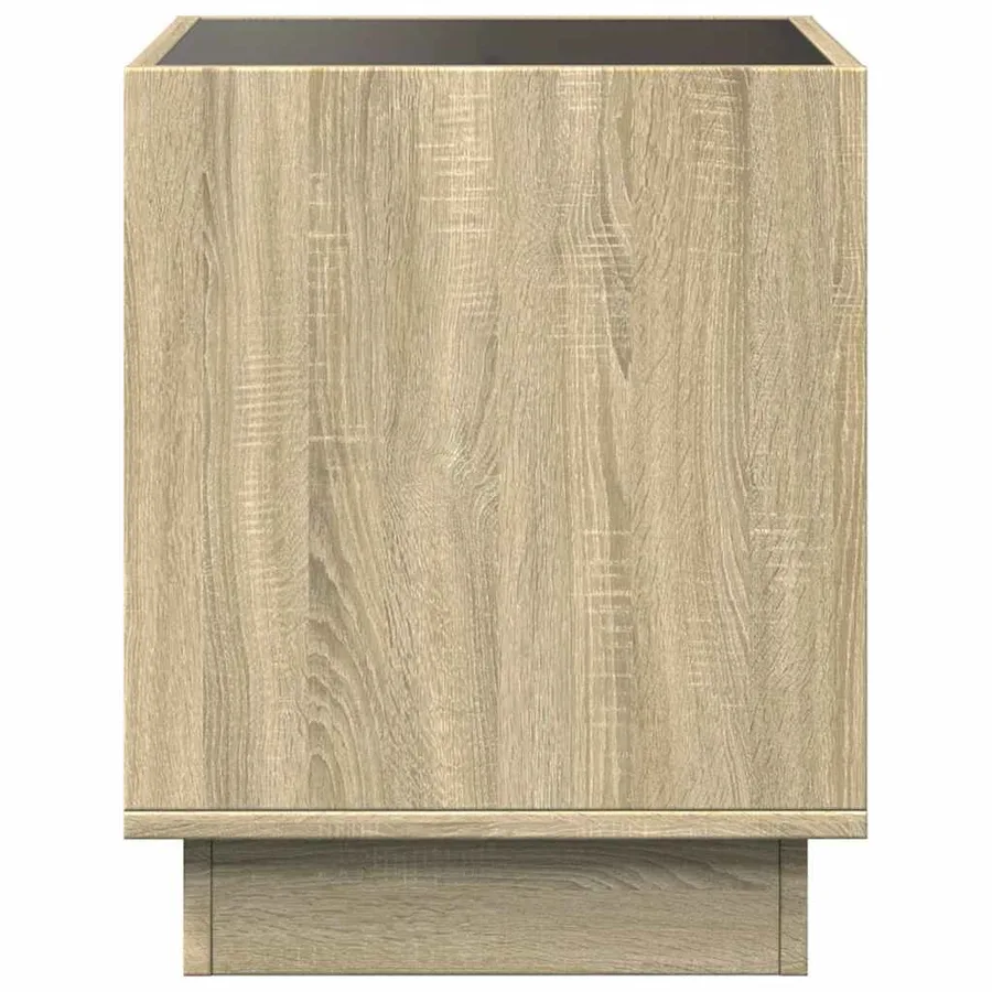Table de chevet avec LED infini chêne sonoma 50x50x50 cm - 7