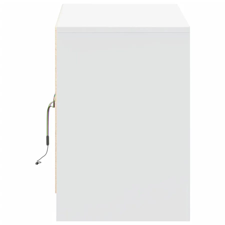 Meuble TV avec LED blanc 100x34x50 cm bois d'ingénierie - 7