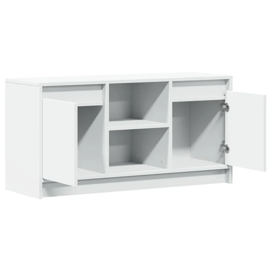 Meuble TV avec LED blanc 100x34x50 cm bois d'ingénierie - 9