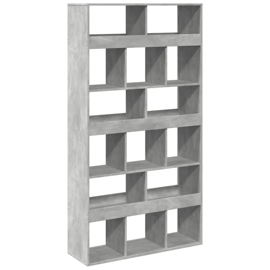 Bibliothèque gris béton 100x33x187,5 cm bois d'ingénierie - 2