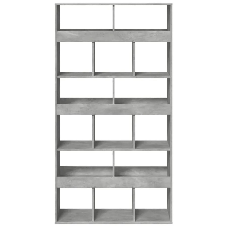 Bibliothèque gris béton 100x33x187,5 cm bois d'ingénierie - 4