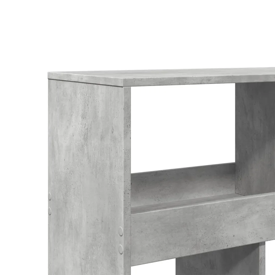 Bibliothèque gris béton 100x33x187,5 cm bois d'ingénierie - 7