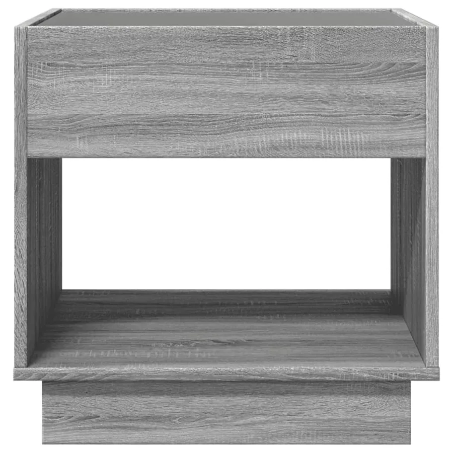 Table basse avec LED infini sonoma gris 50x50x50 cm - 6